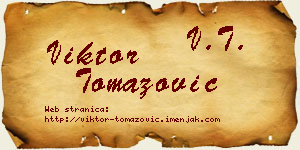 Viktor Tomazović vizit kartica